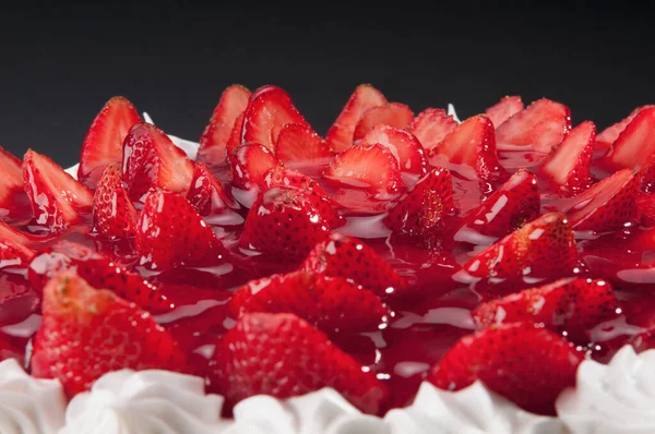Κέικ Φράουλα Φράουλες Και Σοκολάτα — Φωτογραφία Αρχείου