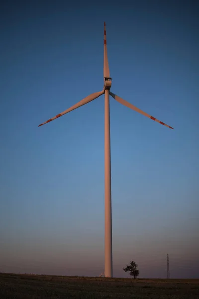Turbina Eólica Campo — Fotografia de Stock