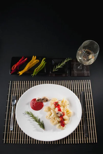 Ein Kulinarisches Foto Von Pasta — Stockfoto