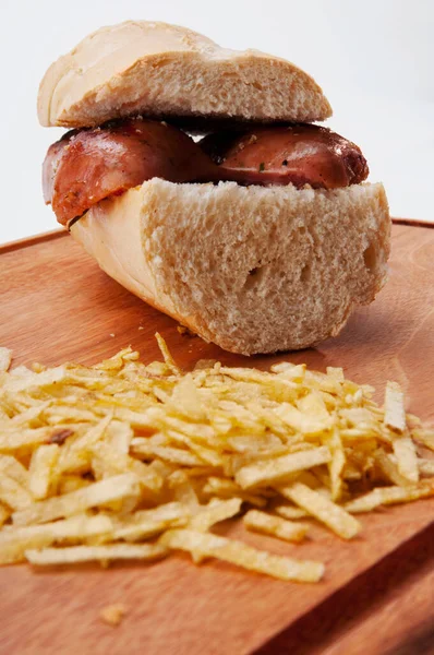 Sandwich Met Vlees Groenten — Stockfoto