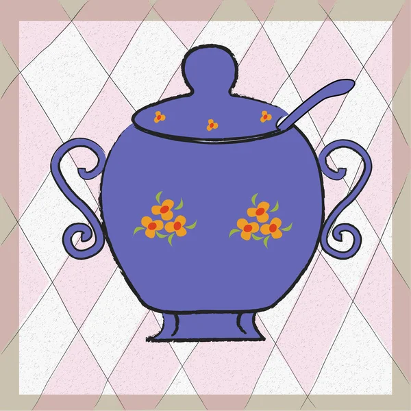 Teekanne Und Wasserkocher Mit Topf — Stockfoto