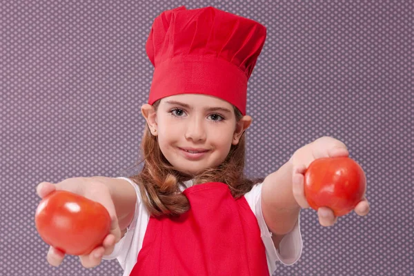 Kleines Mädchen Mit Rotem Pfeffer — Stockfoto