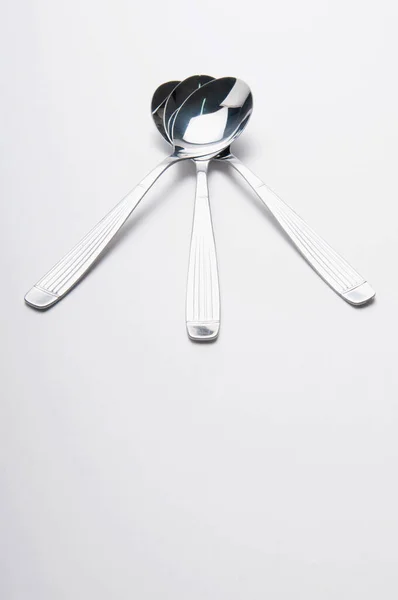 Spoon Fork Isolated White Background — Stock Photo, Image