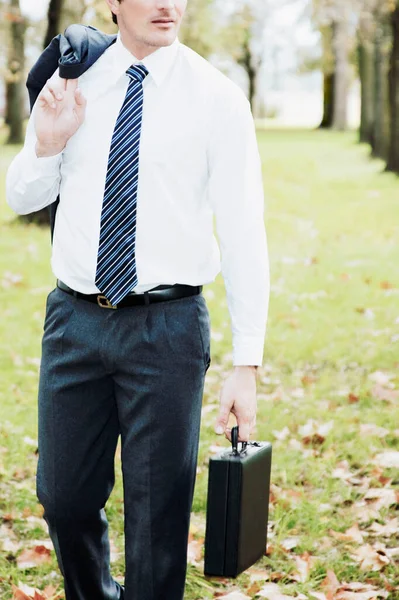 Businessman Briefcase Hands — Stock Photo, Image