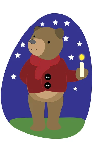 Ilustrace Roztomilý Medvěd — Stock fotografie