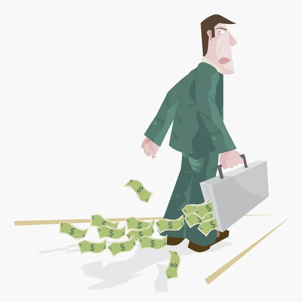Businessman Money Bag Vector Illustration — Stock Photo, Image