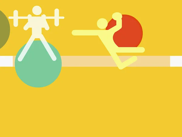 Fitness Exercise Vector Illustration — Stock Photo, Image