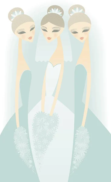 Красива Молода Жінка Довгим Волоссям Біла Сукня Пензлем — стокове фото