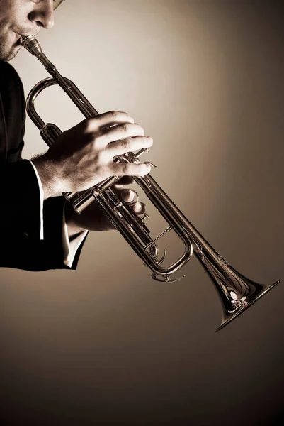 Musician Playing Saxophone Studio — Stock Photo, Image