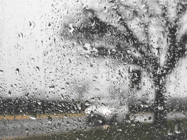 Gocce Acqua Sulla Finestra — Foto Stock