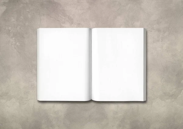 Üres Fehér Könyvborító Szürke Háttérrel Mock Felülnézet — Stock Fotó