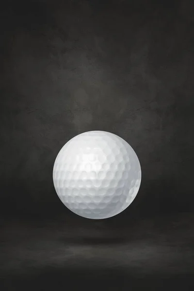 White Golf Ball Isolated Black Studio Background Illustration — Stock Photo, Image