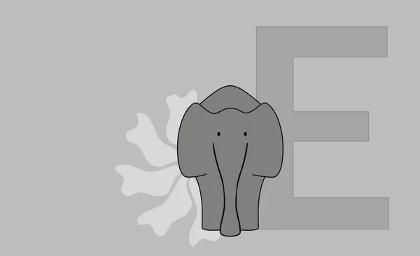 Elefante Con Signo Del Símbolo Del Zodiaco Ilustración Vectorial — Foto de Stock