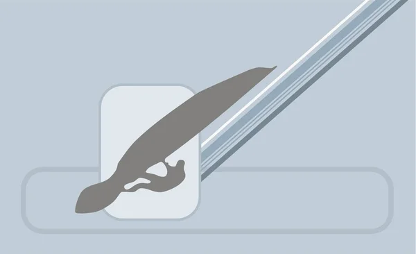 Ikona Nože Ploché Ilustrace Vektorových Ikon Střihu Papíru Pro Webový — Stock fotografie