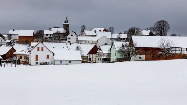 Zimní Krajina Zasněženými Stromy — Stock fotografie