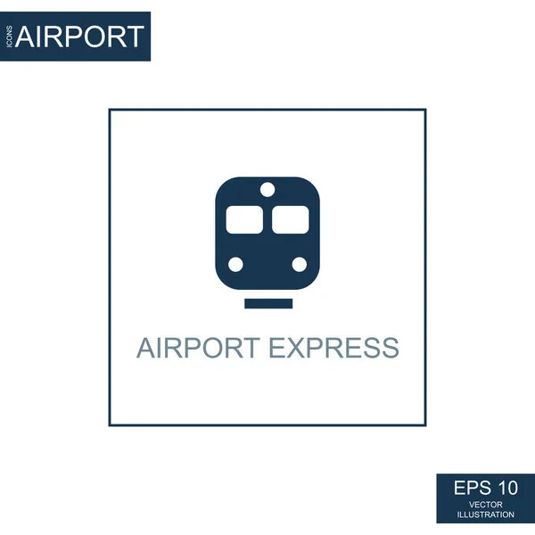 Icono Abstracto Tren Expreso Sobre Tema Del Aeropuerto Ilustración Vectorial — Foto de Stock