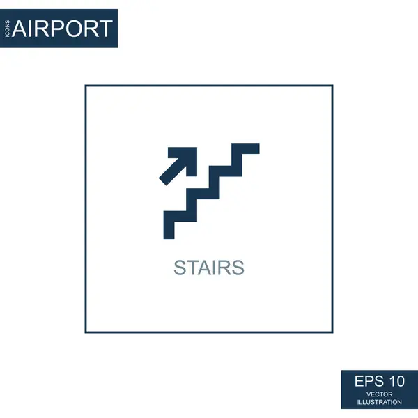 Abstrakt Ikon Trappa Flygplats Tema Vektor Illustration — Stockfoto