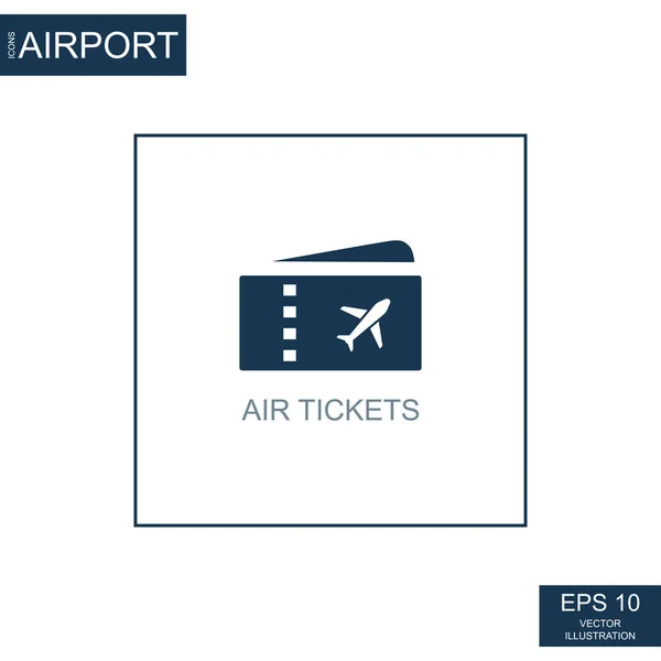 Abstraktes Symbol Flugtickets Zum Flughafenthema Vektorillustration — Stockfoto