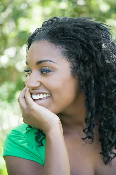 Portrait Beautiful Young Woman Smiling — Stock Photo, Image