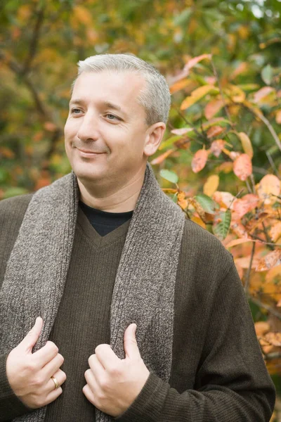 Portrait Mature Man Park — Stock Photo, Image