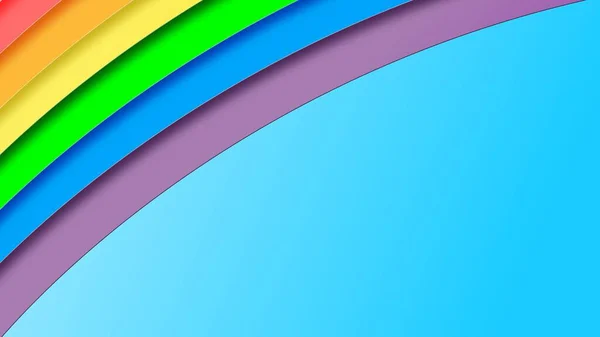 Fondo Abstracto Elementos Gráficos Arcos Colores Arcoíris Sobre Fondo Azul —  Fotos de Stock