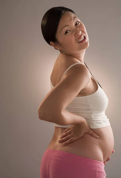 Hermosa Mujer Embarazada Con Vientre —  Fotos de Stock