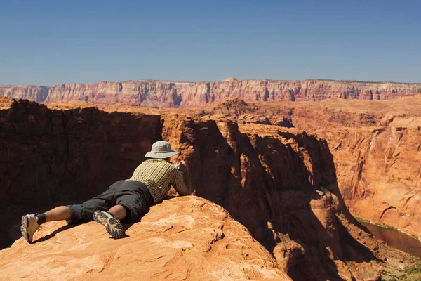 Hiker Desert — Stock Photo, Image