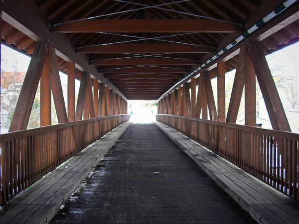 Puente Madera Parque —  Fotos de Stock