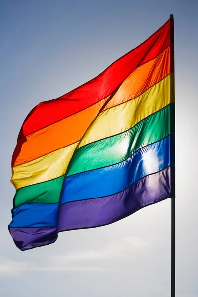 Gay Orgullo Bandera Cielo Fondo —  Fotos de Stock