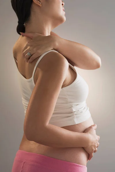 Young Woman Suffering Backache — Stock Photo, Image