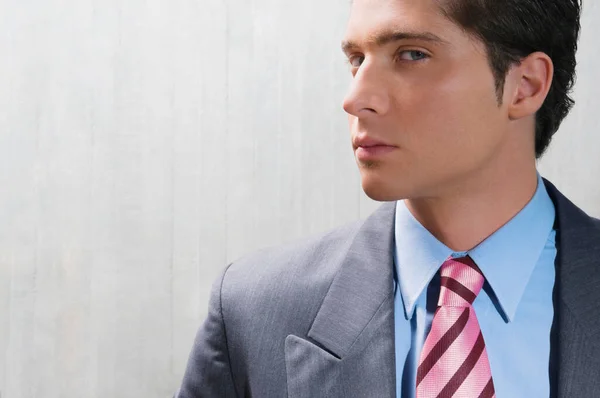 Retrato Joven Hombre Negocios Guapo Traje — Foto de Stock