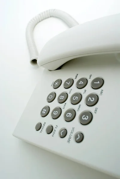 Telephone Receiver White Background — Stock Photo, Image