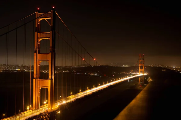 Golden Gate Bridge Night San Francisco Eua — Fotografia de Stock