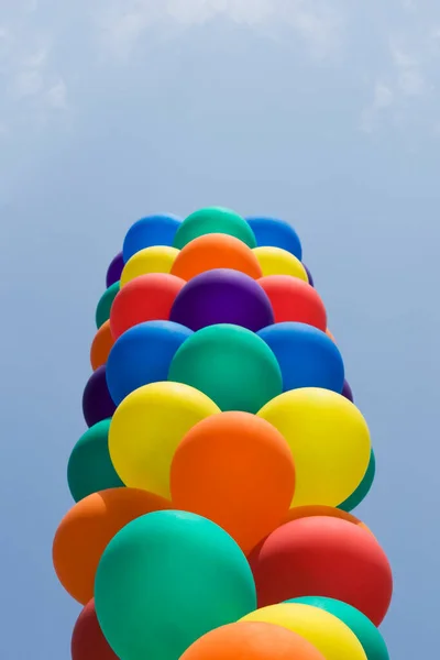 Colorful Balloons Blue Background Stock Image