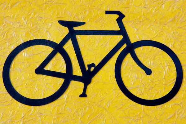 Bicycle Yellow Black Background — Stock Photo, Image