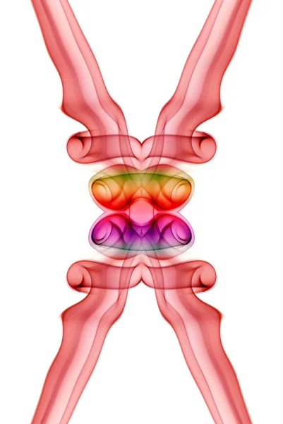 Abstrakte Bunte Rauchwelle Auf Weißem Hintergrund — Stockfoto