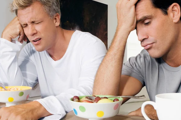 Homme Femme Petit Déjeuner Dans Cuisine — Photo