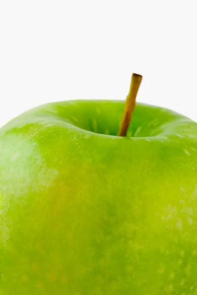 Zielone Jabłko Białym Tłem — Zdjęcie stockowe