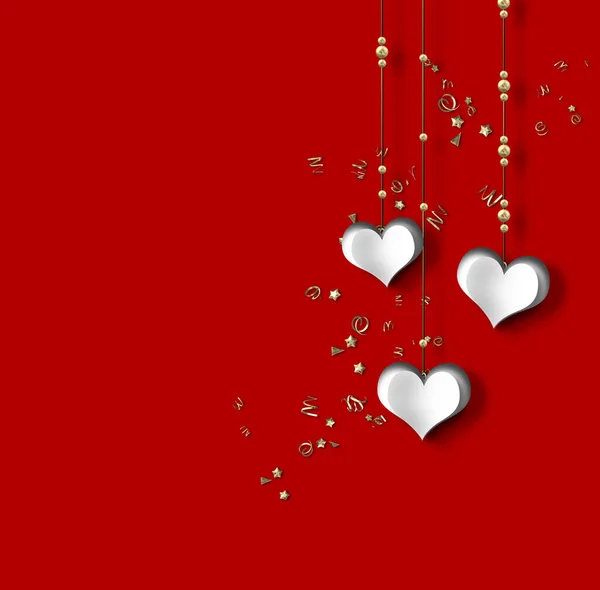 Valentýn Pozadí Srdcem Srdcem — Stock fotografie