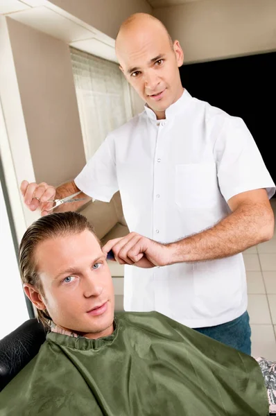Professional Hairdresser Cutting Hair Salon Royalty Free Stock Photos