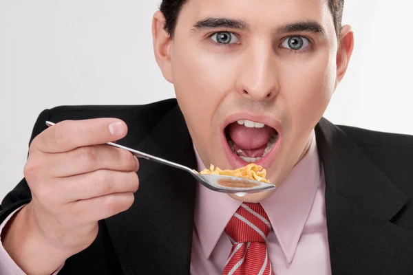 Jovem Comendo Sanduíche — Fotografia de Stock