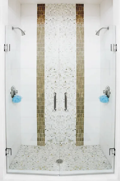 Intérieur Une Salle Bain Avec Baignoire Blanche — Photo