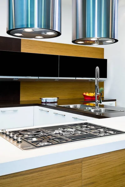 Keuken Interieur Met Modern Meubilair — Stockfoto
