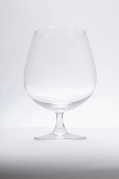 Empty White Wine Glass Light Background — Stock Photo, Image