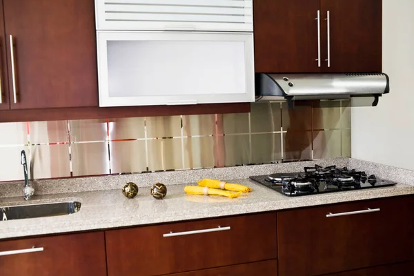Keuken Interieur Met Modern Meubilair — Stockfoto