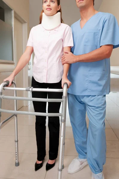 Krankenschwester Und Patient Krankenhaus — Stockfoto