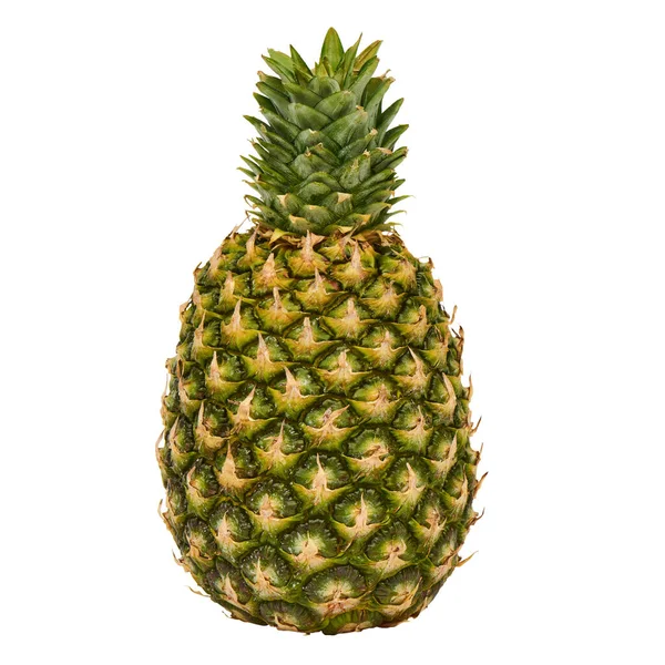 Ananas Frukt Närbild Isolerad Vit Bakgrund Grunt Skärpedjup — Stockfoto