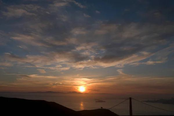 Prachtige Zonsondergang Boven Zee — Stockfoto