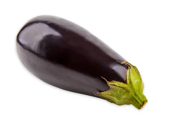 Frische Aubergine Isoliert Auf Weißem Hintergrund — Stockfoto