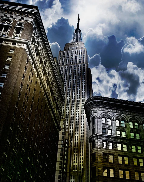 New York City Skyline Mit Wolkenkratzern Und Gebäuden — Stockfoto